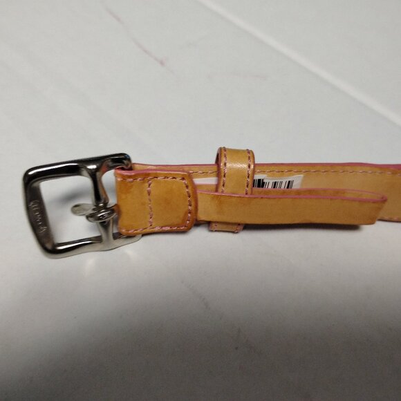 ❤️COACH Pink Striped Ribbon Fabric and Leather Belt Size Small main image 7